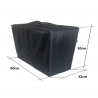Bolsa protectora impermeable para colchón plegable 200x90x8 cm Negro