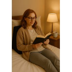 Cojín cuña multifuncional 35x45x20 cm - para tumbarse, leer y apoyar las piernas - 1000 Marrón claro