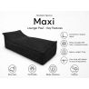 Maxi Outdoor Daybed 200x90x40 cm – tumbona de jardín, puff gigante y chaise longue 01