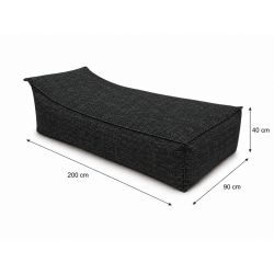 Maxi Outdoor Daybed 200x90x40 cm – tumbona de jardín, puff gigante y chaise longue 01
