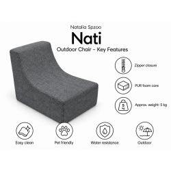 Nati Outdoor 55x75x70 cm – sillón de jardín, sillón relax para terraza 23