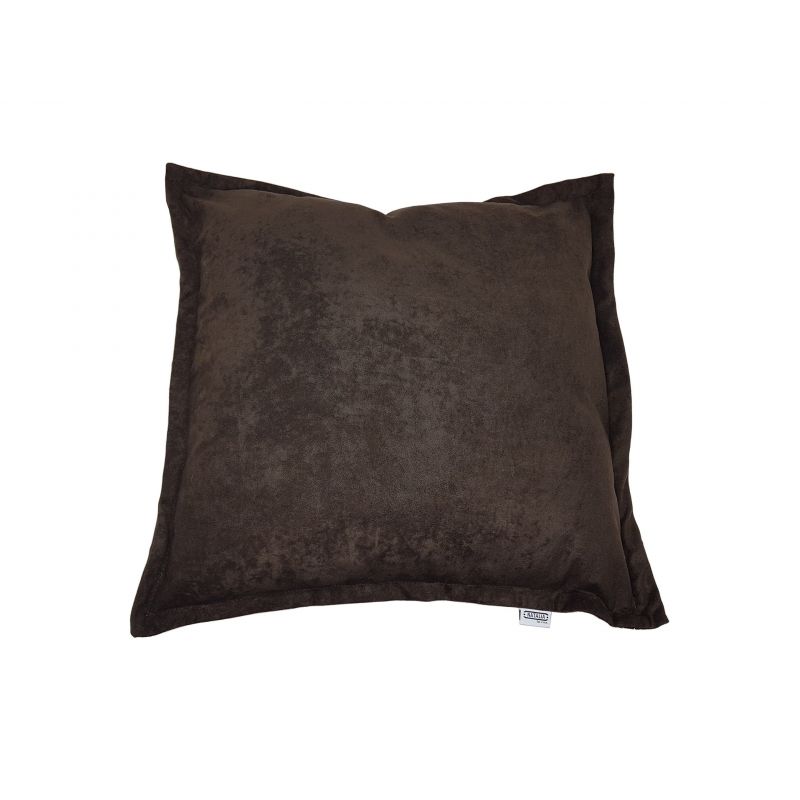 Funda para cojín decorativo 50x50 cm marrón oscuro
