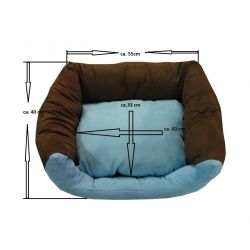 Cama para perros Max - talla S - naranja-marrón