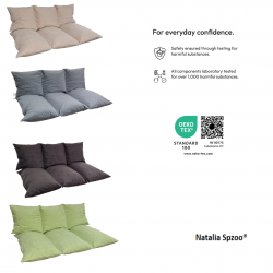 Un juego de cojines para palets, con cremallera 1021