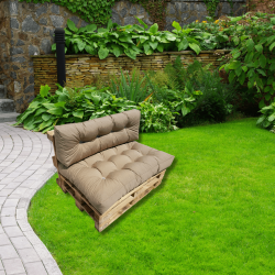 Cojín para palets, asiento marrón bronceado PPSBRA