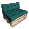 Un juego de almohadas para palets verde PPALZIE