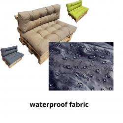 Un juego de almohadas para palets verde PPALZIE