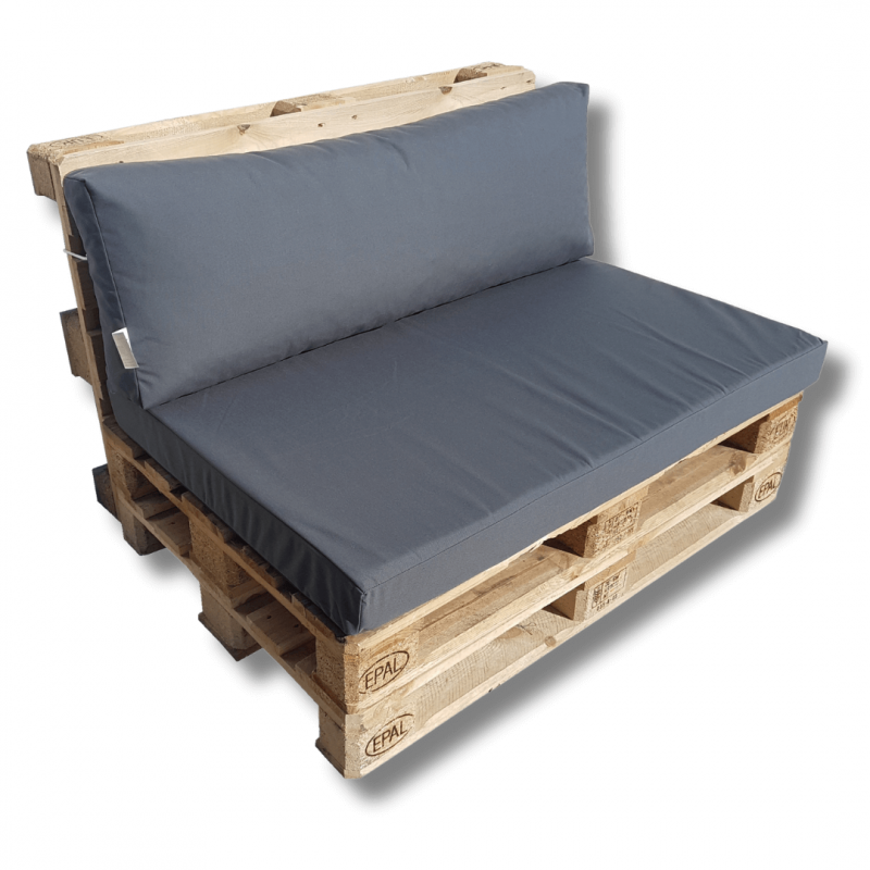 Un juego de almohadas para palets Antracita PPRPALANT