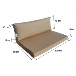 Un juego de almohadas para palets Marrón bronceado PPRPALBRA
