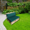 Un juego de almohadas para palets verde PPRPALZIE