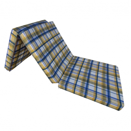 OUTLET Colchón plegable 195x65x8 cm - Diseño a cuadros