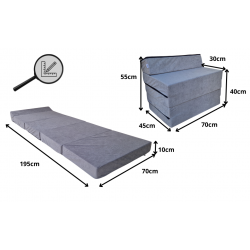 Natalia Spzoo colchón plegable 195x70x10 cm 1008