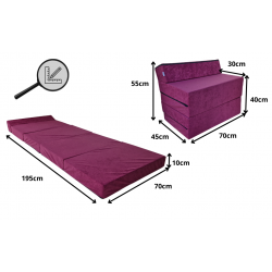 Natalia Spzoo colchón plegable 195x70x10 cm 1227