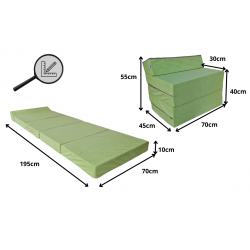 Natalia Spzoo colchón plegable 195x70x10 cm 1229