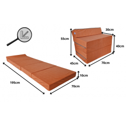 Natalia Spzoo colchón plegable 195x70x10 cm 1333