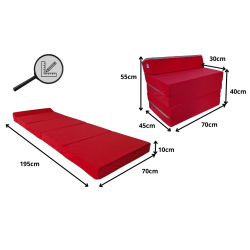 Natalia Spzoo colchón plegable 195x70x10 cm 3100