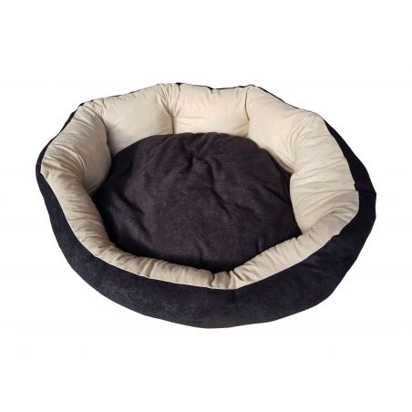 Cama para perros Nora - talla S - Negro y beige
