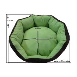 Cama para perros Nora - talla M - marrón-beige