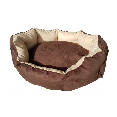 Cama para perros Nora - talla M - marrón-beige