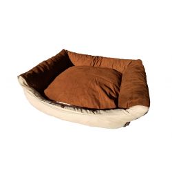 Cama para perros Max - talla M - marrón claro y beige