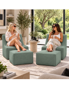 Pufs Midi y reposapiés para interior y exterior | Natalia Spzoo